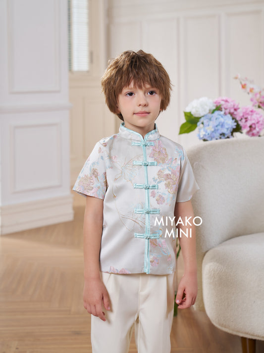 【福来运转】CNY Cheongsam Boy Suit in Ivory 小男孩唐装