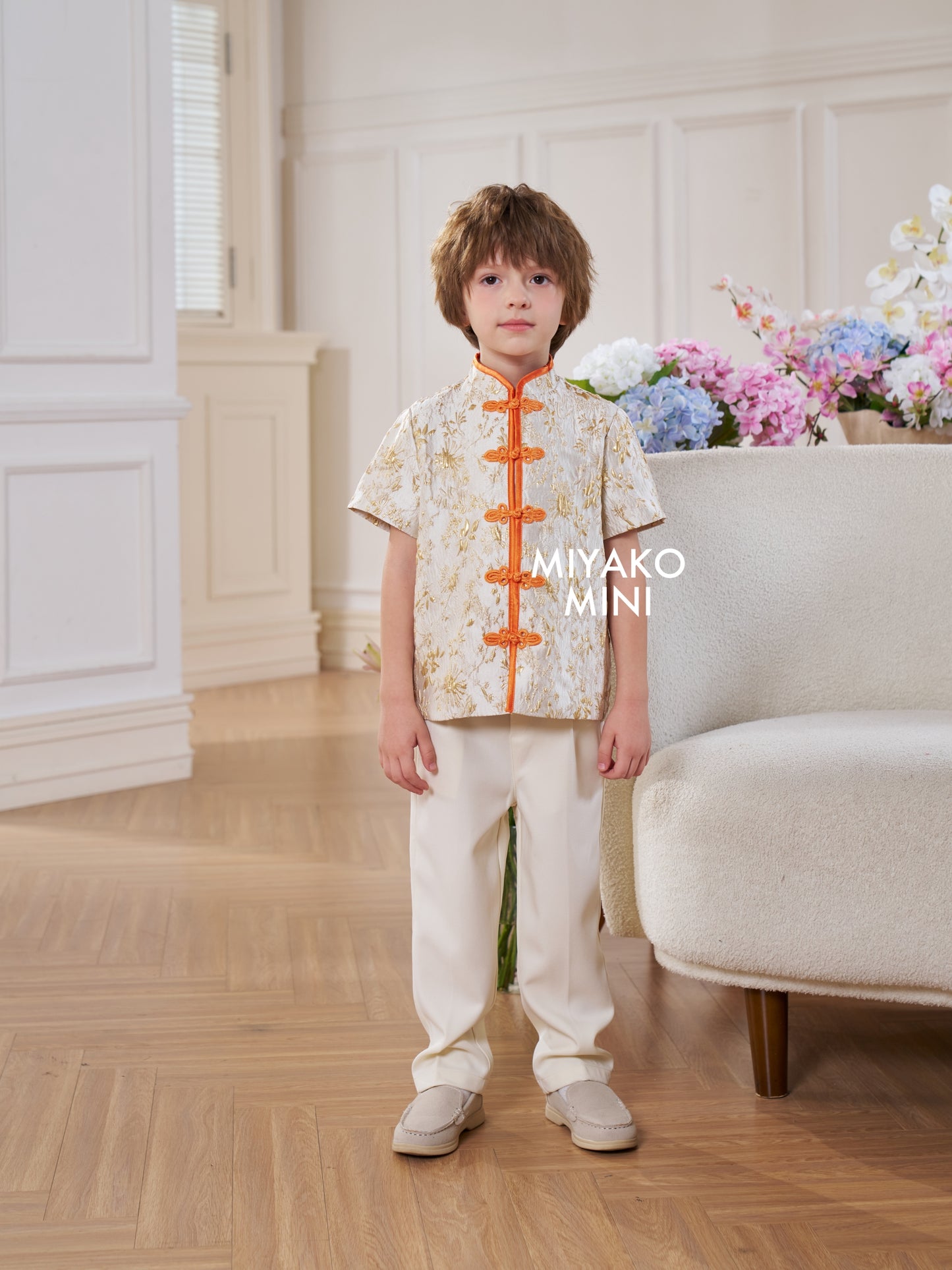 【金玉满堂】Gold Cheongsam Boy Suit 小男孩唐装