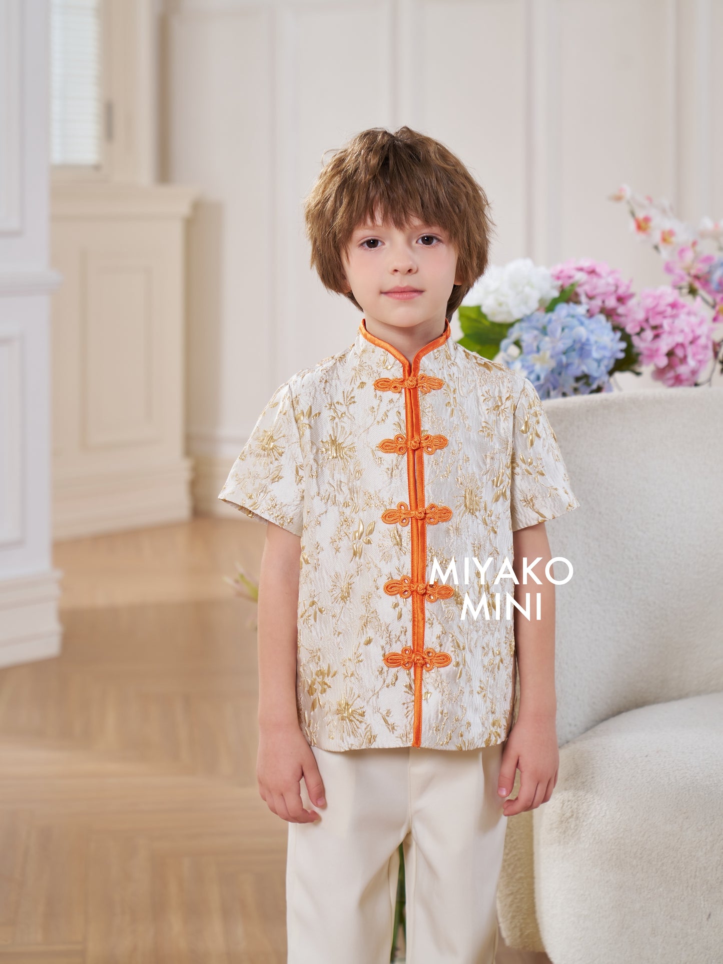 【金玉满堂】Gold Cheongsam Boy Suit 小男孩唐装