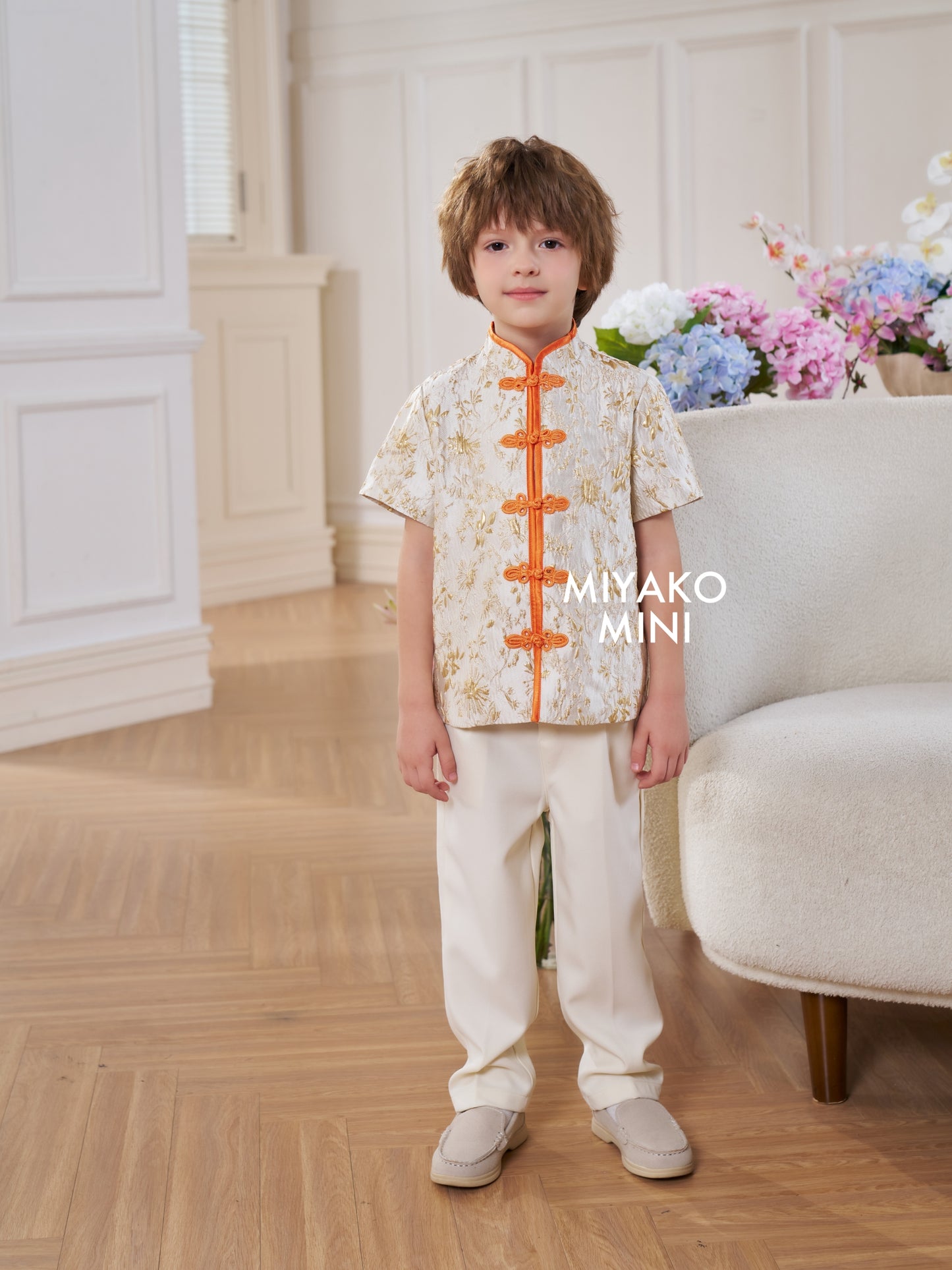 【金玉满堂】Gold Cheongsam Boy Suit 小男孩唐装