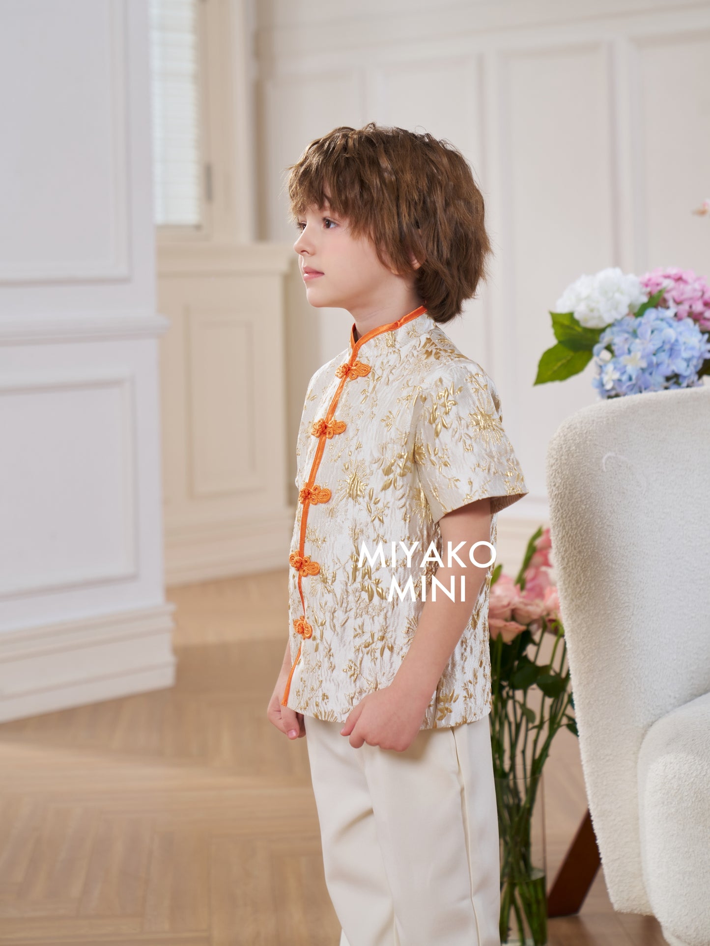 【金玉满堂】Gold Cheongsam Boy Suit 小男孩唐装