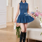 Denim Chic Mini Romper Dress