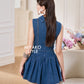 Denim Chic Mini Romper Dress