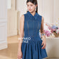 Denim Chic Mini Romper Dress