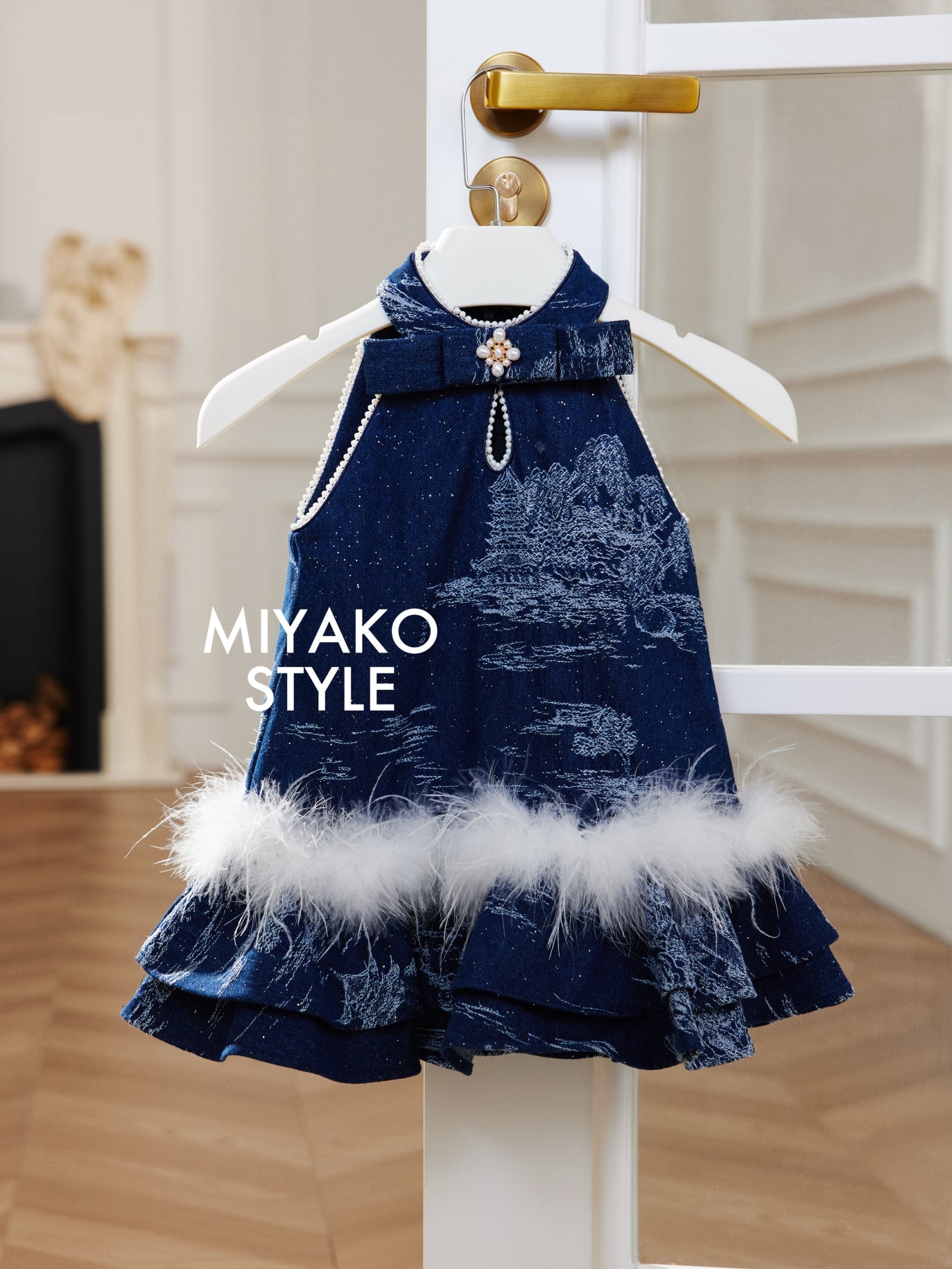 【星光牛仔】Blink Denim Premium Girl dress in Dark 深色小女孩连身裙