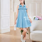 Denim Premium Detachable Sleeve Women Dress