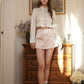 Kelly Embroided Long Sleeve Jacket in Ivory