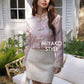 Kelly Embroided Long Sleeve Jacket in Pink