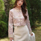 Kelly Embroided Long Sleeve Jacket in Pink