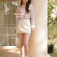 Kelly Embroided Long Sleeve Jacket in Pink