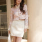 Kelly Embroided Long Sleeve Jacket in Pink