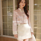 Kelly Embroided Long Sleeve Jacket in Pink