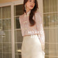 Kelly Embroided Long Sleeve Jacket in Pink