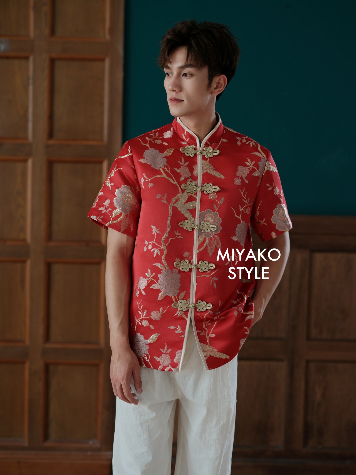 【福星高照】Fú Cheongsam Men Suit Red 男唐装