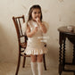 【孔雀开屏】Feather Cheongsam Little Girl Dress in Pink 香槟粉小女孩连身裙