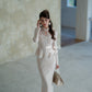 Lace set - Long sleeve top with Long skirt (蕾丝套装)