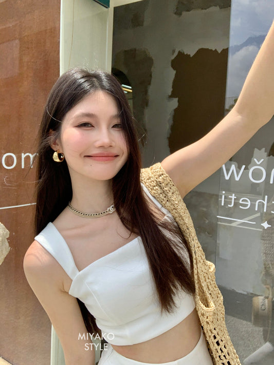 (Defect) The New Premium Bra Crop Top in White