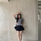 Esther Short Sleeve Knit Top in Grey 灰色针织上衣