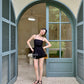 Linen summer short in Black 短裤