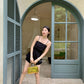 Linen summer short in Black 短裤