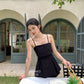 Linen summer short in Black 短裤