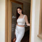 Venus High Waist Flared Pants in White