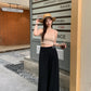 Adele High Waist Long Pants in Black