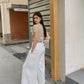 Adele High Waist Long Pants in White