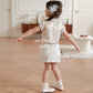 【小女团】Roseanne Cheongsam Girl Skirt in Silver 小女孩银香槟裙子 ( Skirt Only)