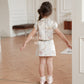 【小女团】Roseanne Cheongsam Girl Skirt in Silver 小女孩银香槟裙子 ( Skirt Only)