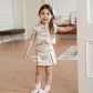 【小女团】Roseanne Cheongsam Girl Skirt in Silver 小女孩银香槟裙子 ( Skirt Only)
