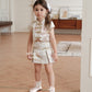 【小女团】Roseanne Cheongsam Girl Skirt in Silver 小女孩银香槟裙子 ( Skirt Only)