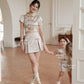 【小女团】Roseanne Cheongsam Girl Skirt in Silver 小女孩银香槟裙子 ( Skirt Only)