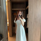 Adele off shoulder Dress in White