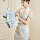 【万事如亿】Billionaire Premium Baby Boy Cheongsam in Sea Blue 绿蓝色男宝宝