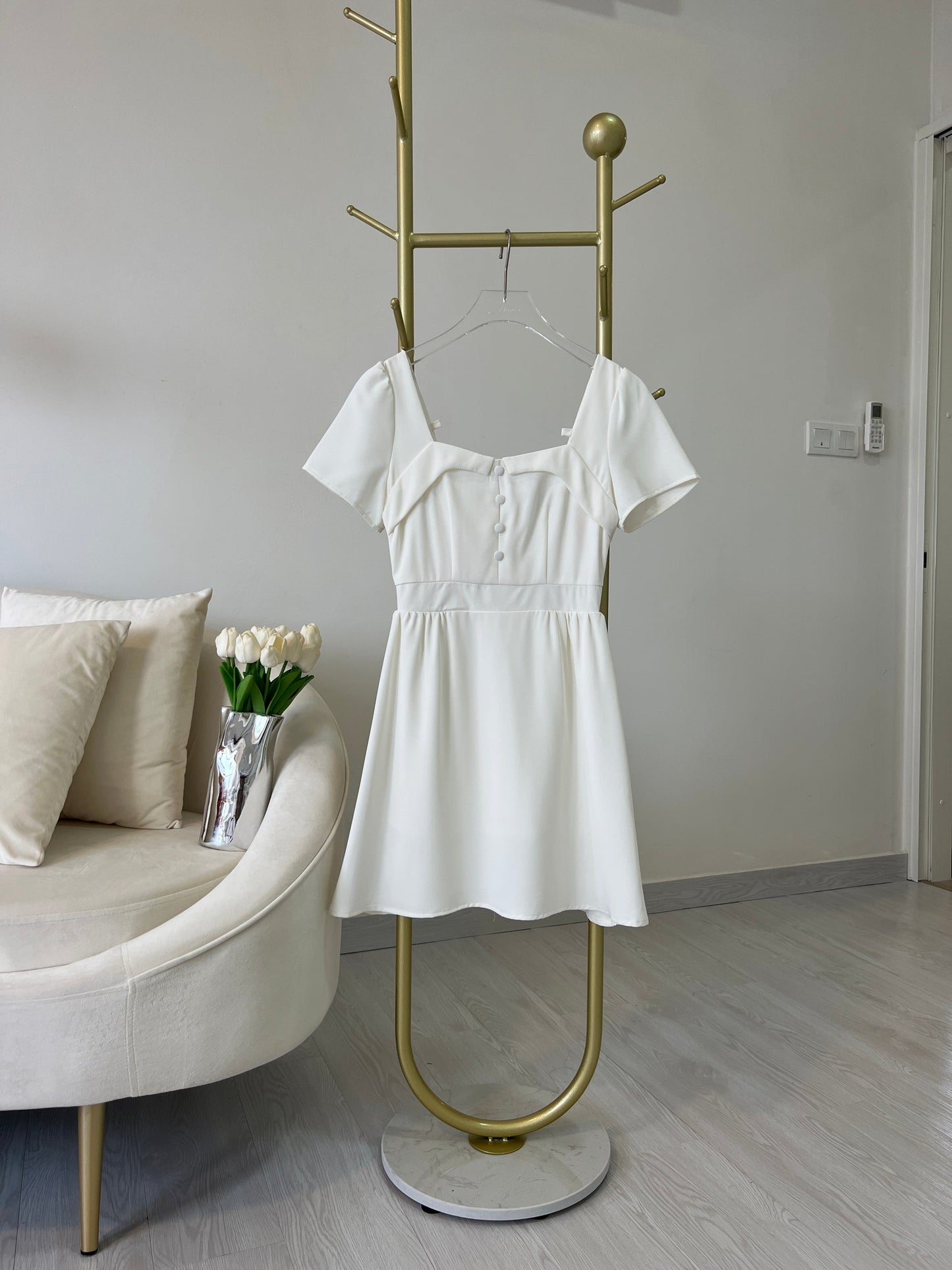(DEFECT) Alice Mini Dress In White