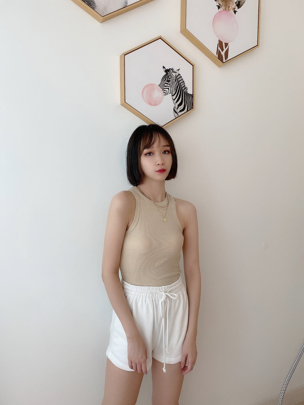 Naomi tank top in beige
