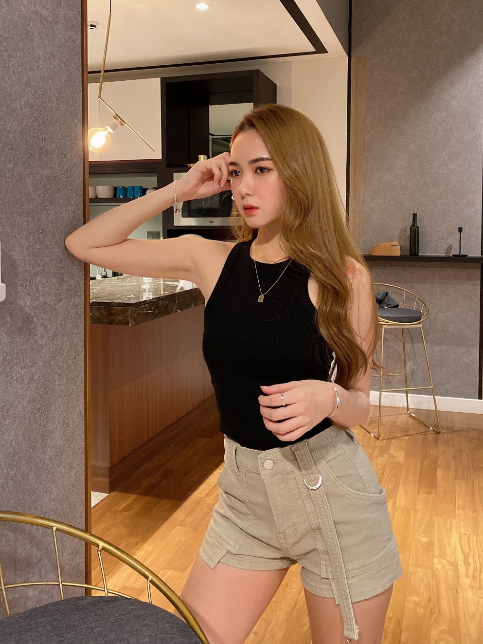 Naomi tank top in black