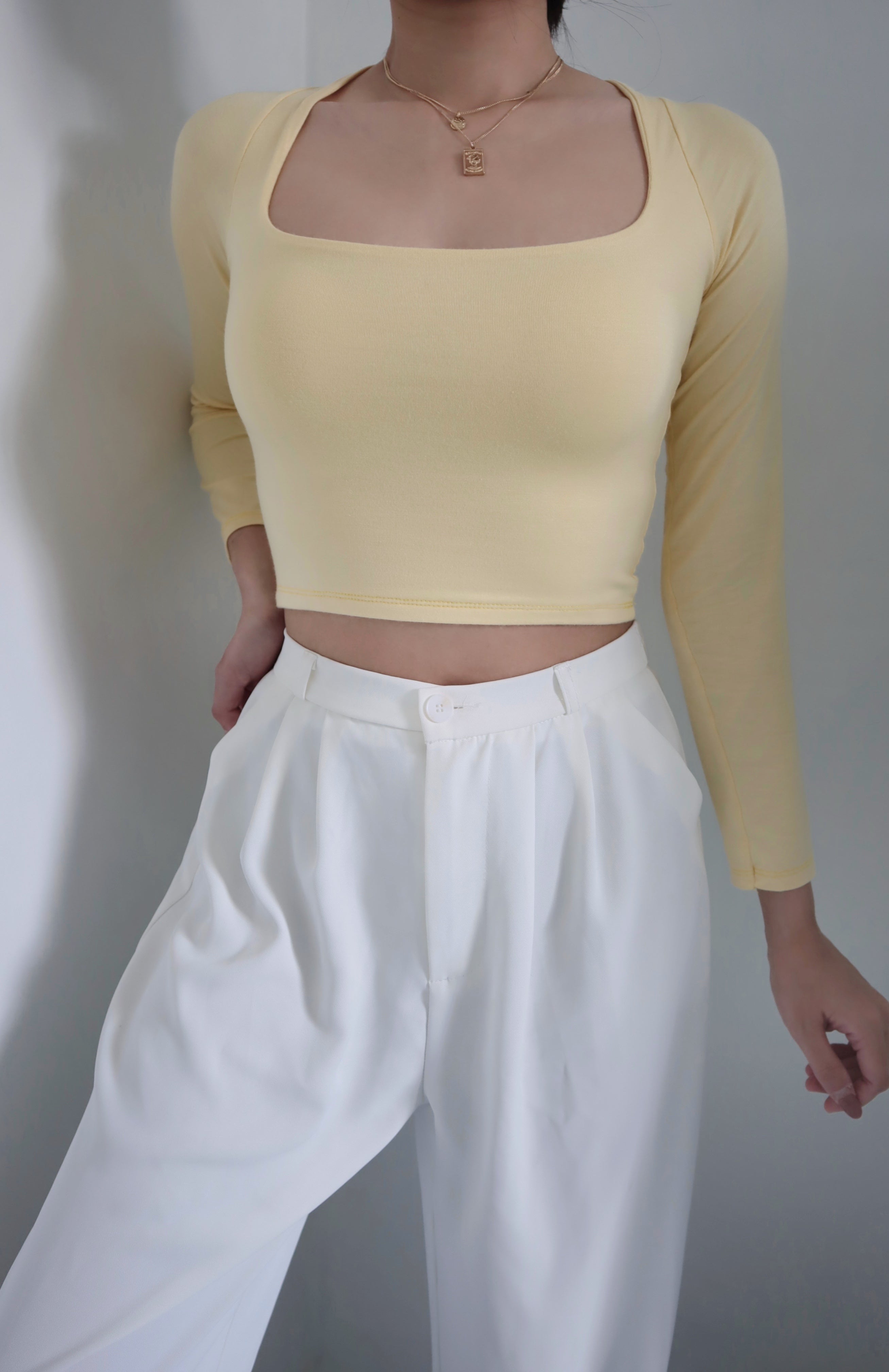 Ann long sleeve crop top – Miyako Style Online Fashion