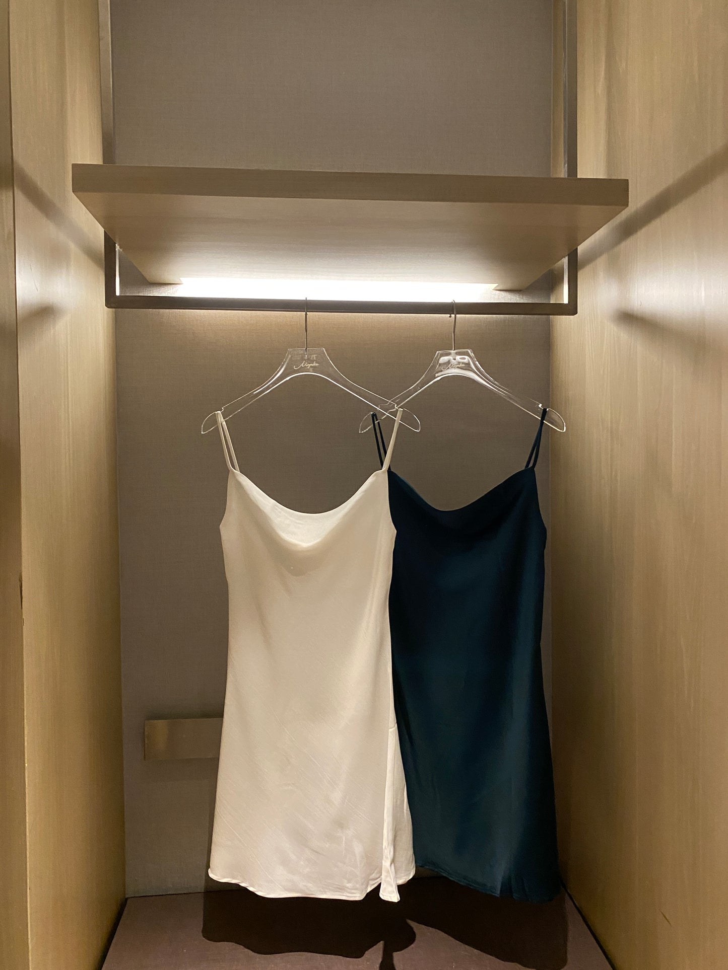 Julien Satin Dress in White