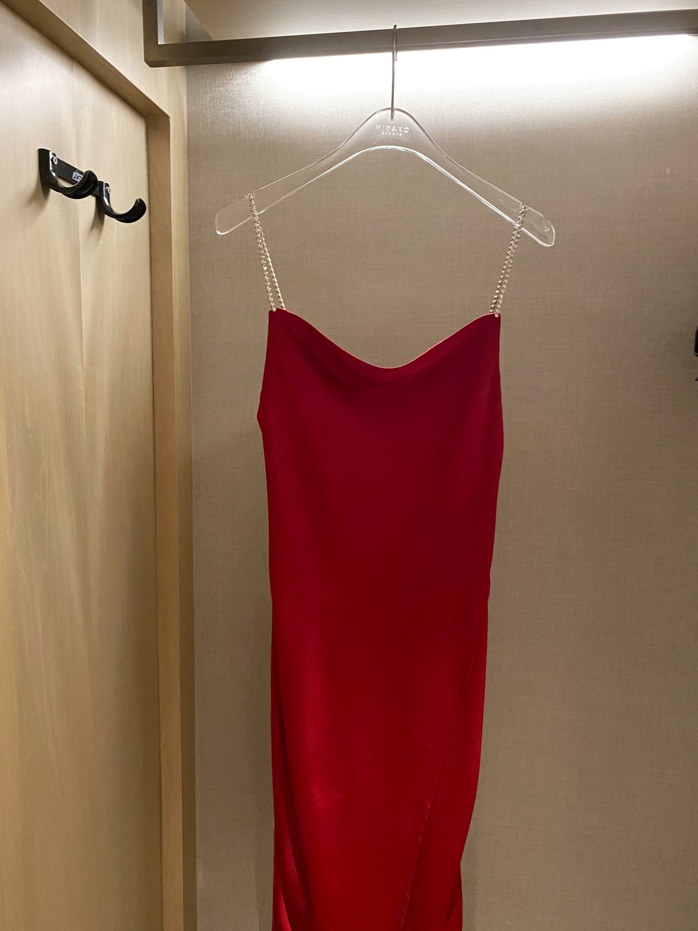 Quinn split dress in red