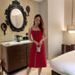 Iris Sexy Split Dress in Red