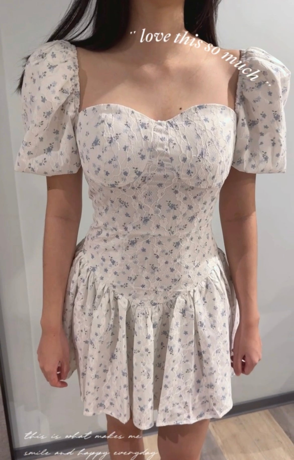 Rosie Floral Bubble Sleeve Dress