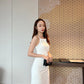 Arielle Mini Dress in white
