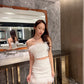 Angel Fur High Waist Skirt in White