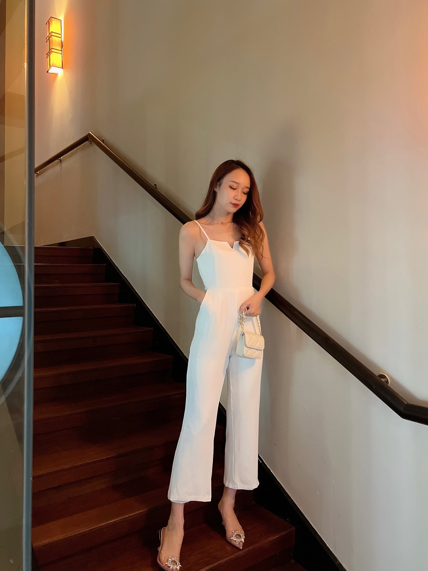 Claire Jumpsuit in White
