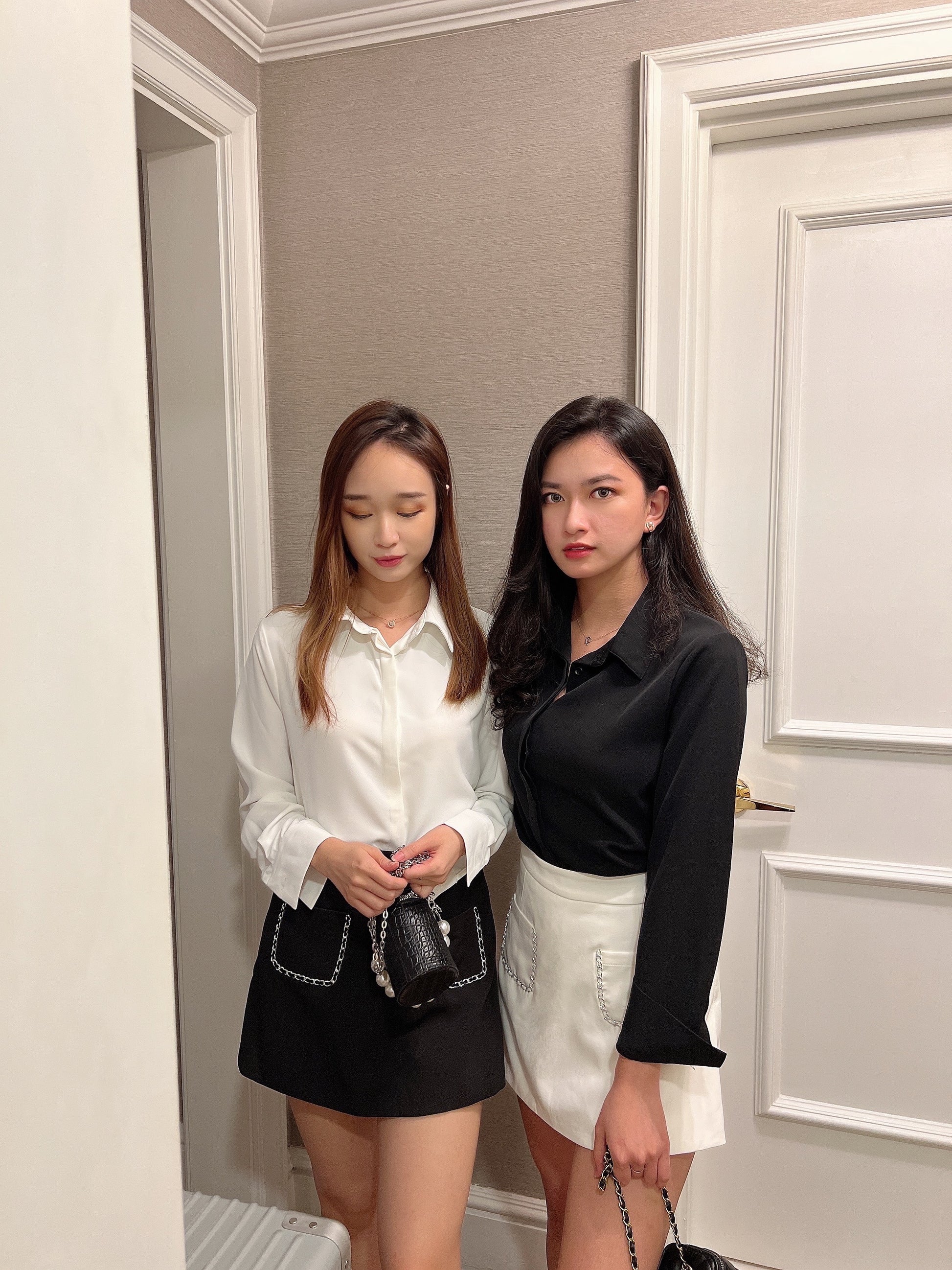 Adele collar shirt in white