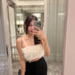 Jacquelyn Furry Crop Top in white
