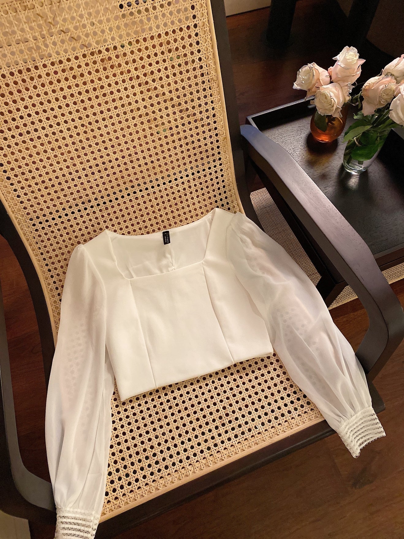 (Defect) Lola Long sleeve top in White